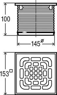 Viega Aufsatz 4922.6 Rost verschraubt in 150x150mm Kunststoff grau – Bild 4