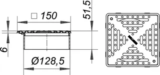 Aufsatz VSR 15, Rost 1,5 mm, rutschh., verschr., 150 x 150 mm – Bild 4