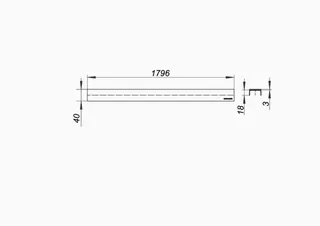 Abdeckung CeraLine Design matt, 1800 mm – Bild 4