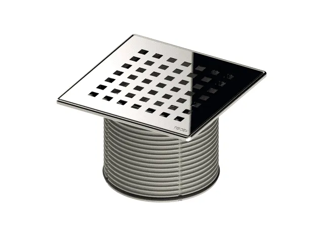 TECEdrainpoint S Rostrahmen Edelstahl 150 x 150 inkl. Designrost "quadratum"