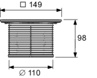 TECEdrainpoint S Rostrahmen Edelstahl 150 x 150 inkl. Designrost "quadratum" – Bild 2