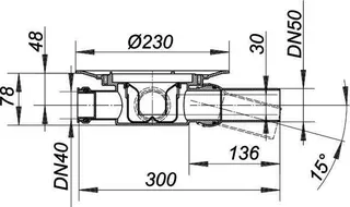Ablaufgehäuse 42/3, 3 Zuläufe DN 40, DN 50 – Bild 3
