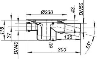Ablaufgehäuse 46 S, Zulauf DN 40, DN 50 – Bild 3