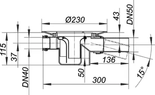 Ablaufgehäuse 46 S, Zulauf DN 40, DN 50 – Bild 4
