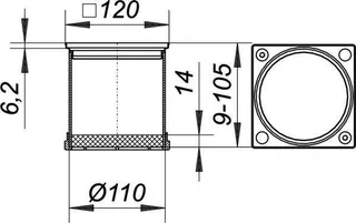 Aufsatzrahmen ECS 12, 120 x 120 mm – Bild 4