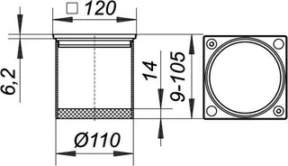 Aufsatzrahmen ECS 12 V4A, 120 x 120 mm – Bild 3