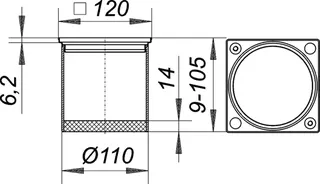 Aufsatzrahmen ECS 12 V4A, 120 x 120 mm – Bild 4