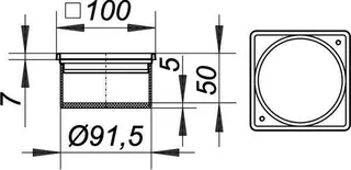 Aufsatzrahmen V, S 10/100, V4A, 100 x 100 mm – Bild 3