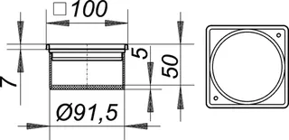 Aufsatzrahmen V, S 10/100, V4A, 100 x 100 mm – Bild 4