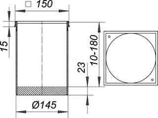 Aufsatzrahmen S 15 V4A, 150 x 150 mm – Bild 4