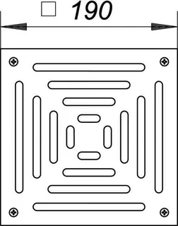 Rost ES 190, massiv, 190 x 190 mm – Bild 3