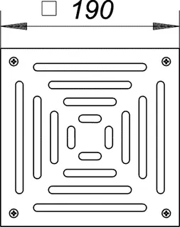 Rost ES 190, massiv, 190 x 190 mm – Bild 4