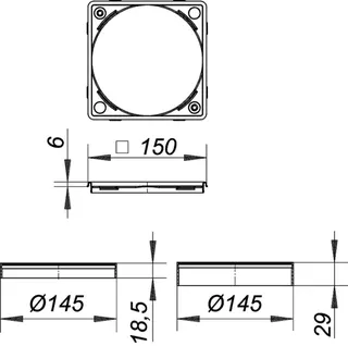 Aufsatzrahmen S 15/150, 150 x 150 mm – Bild 3
