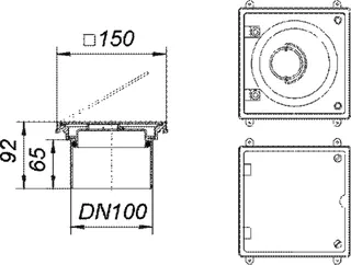 Reinigungsverschluss DN 100, 150 x 150 mm – Bild 4