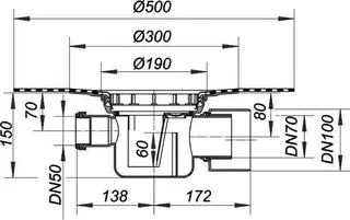 Ablaufgehäuse 58 DallBit, Zulauf DN 50, DN 70/DN 100 – Bild 3