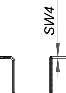 Schlüssel zu Sicherheitsschraube M 6, SW 4 – Bild 4