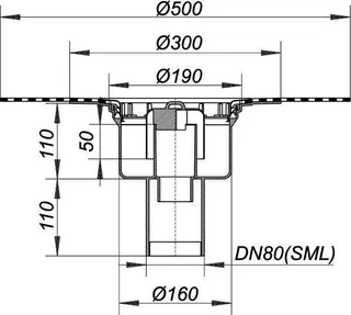 Ablaufgehäuse 61 GA Dallbit, DN 80 SML – Bild 3