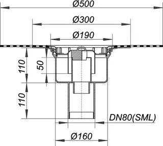 Ablaufgehäuse 61 GA Dallbit, DN 80 SML – Bild 4