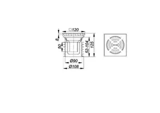 Bodenablauf Pronto K Alu, DN 100, 120 x 120 mm – Bild 3