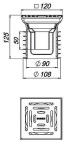 Bodenablauf Pronto K, DN 100, 120 x 120 mm – Bild 3
