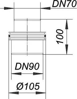 Einschubstutzen zu Rohrbelüfter 900, DN 70/DN 90 – Bild 3
