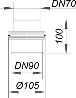 Einschubstutzen zu Rohrbelüfter 900, DN 70/DN 90 – Bild 4