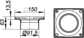 Aufsatzrahmen KEN S10/150, 150 x 150 mm – Bild 3