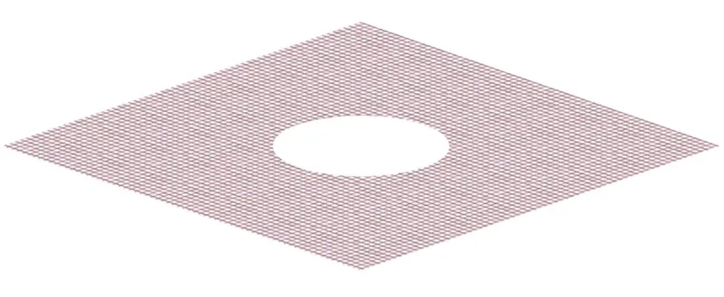 Glasgewebematte S 10, verstärkt, 500 mm x 500 mm, di: 175 mm