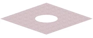 Glasgewebematte S 10, verstärkt, 500 mm x 500 mm, di: 175 mm