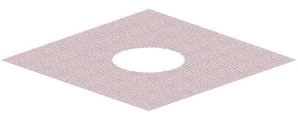 Glasgewebematte S 15, verstärkt, 500 mm x 500 mm, di: 240 mm