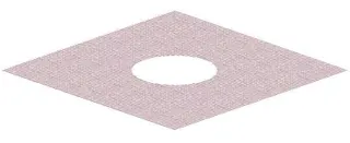 Glasgewebematte S 15, verstärkt, 500 mm x 500 mm, di: 240 mm