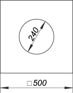 Glasgewebematte S 15, verstärkt, 500 mm x 500 mm, di: 240 mm – Bild 3