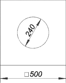 Glasgewebematte S 15, verstärkt, 500 mm x 500 mm, di: 240 mm – Bild 4