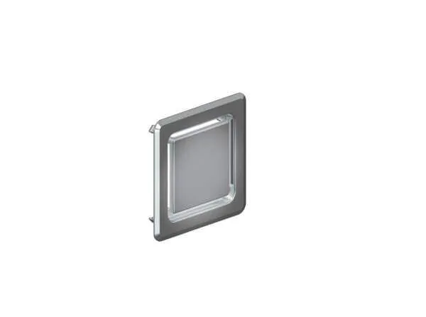 Abdeckung DallVent WE, verchromt, 125 x 125 mm