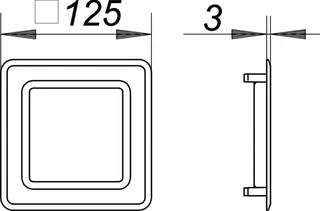 Abdeckung DallVent WE, verchromt, 125 x 125 mm – Bild 4