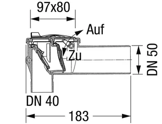 comfort-Rückstaudoppelverschluss für Waschtisch-Siphon Nr. 73051-C DN 50 – Bild 2