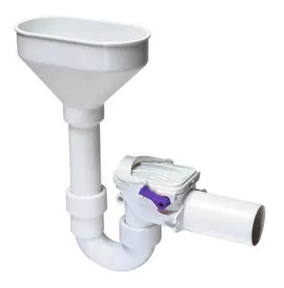 comfort-Siphon mit Trichter und Rück- staudoppelverschluss Nr. 73053-C DN 50