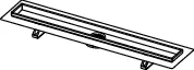 sanibel 3001-Duschrinne m. SSy-Dichtband gerade 1000mm aus Edelstahl – Bild 2