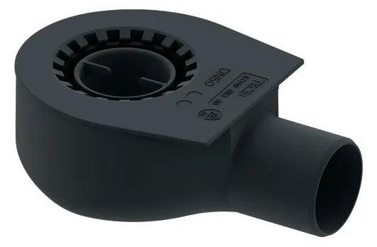 sanibel Ablauf S3-DR flach DN 50 Auslauf seitlich Bauhöhe 95mm
