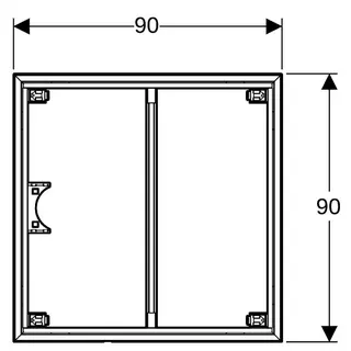 Geberit Installationsrahmen für Setaplano DFl bis 100cm, für 4 Füße, 90x90cm – Bild 5