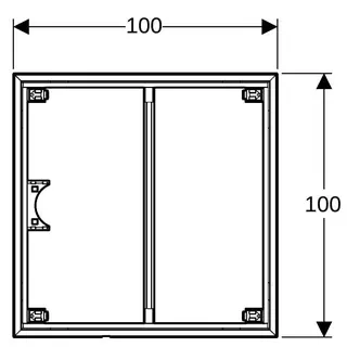 Geberit Installationsrahmen für Setaplano DFl bis 100cm, für 4 Füße, 100x100cm – Bild 5