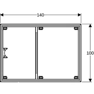 Geberit Installationsrahmen für Setaplano DFl über 100cm, für 6 Füße, 100x140cm – Bild 5