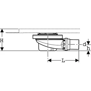 Geberit Duschwannenablauf für Setaplano Sperrwasserhöhe 50 mm d50 – Bild 4
