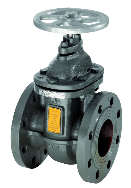 Keilflachschieber für Wasser bis 120'C DN 80, Grauguß GG 25, PN 10