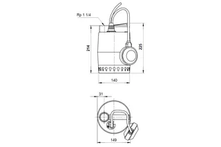 Grundfos Kellerentwässerungspumpe Unilift KP150-A1 Edelstahl 10m-Kabel – Bild 2