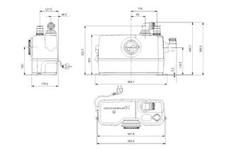 Grundfos Fäkalienhebeanlage Sololift2 WC-1, Nr. 97775314 – Bild 2