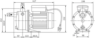 Wilo Jet selbstansaugende Pumpe WJ 204 X EM, 4143999 – Bild 2