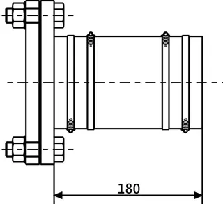 Wilo Flanschenstutzen mit Schlauch und Schlauchschellen DN 80, Nr. 2511595 – Bild 2