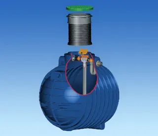 GEP PE-Kunststoffspeicher begehbar RSP 3700, 3700 l., Nr. 962219