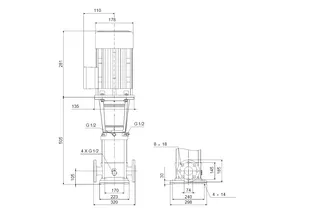 Grundfos Vertikale Kreiselpumpe CR32-4 A-F-A-E-HQQE 3x400V 7,5kW – Bild 2